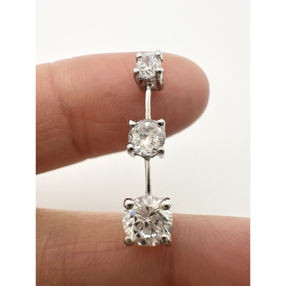 925 Sterling Silver Dainty Pendant C Z